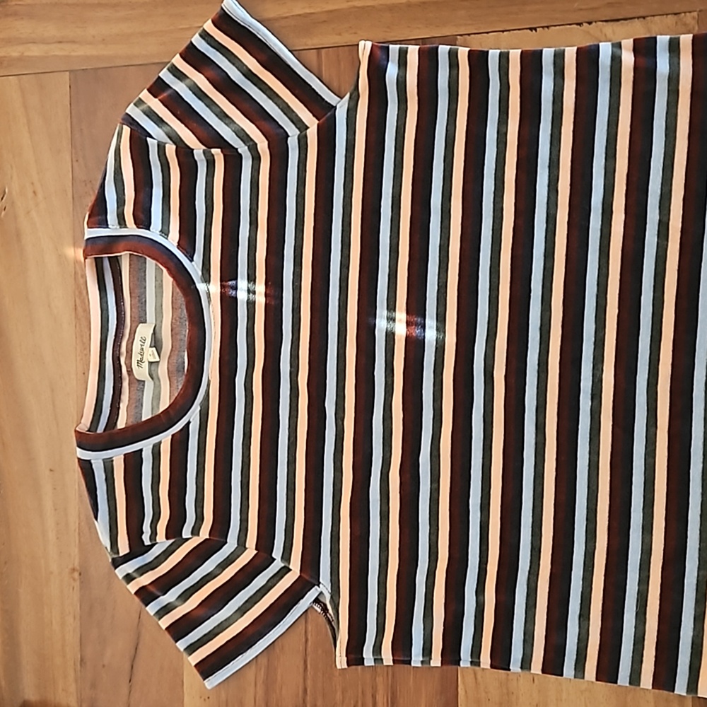 Madewell Striped Cap Sleeve Top